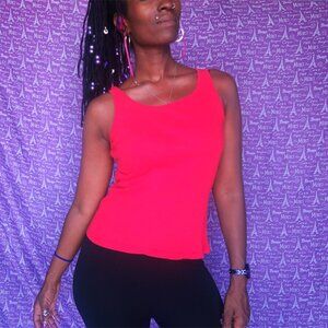 M.K.M athletic wear activewear athlesiure sleeveless tank ribbed basic plain top